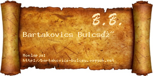 Bartakovics Bulcsú névjegykártya